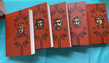 Lot 11 - Stunning Illustrations - The Complete Greek Tragedies 5 Volume Set By The Folio Society