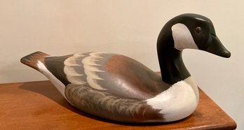 Lot 72- Ethan Allen Signed S. Hart Solid Wood Duck Decoy 13 X 6