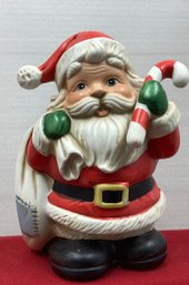 Lot 110SES- Vintage Homco #510 Santa Bank Ceramic Figurine - Christmas Decor