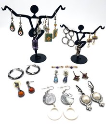 Lot 15- Mixed Lot Of 14 Costume Earrings: Very Nice!