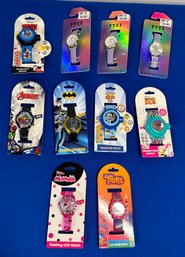 Lot 72- NEW! Lot Of 10 Kids Watches - Trolls, Minnie, Toy Story, Batman