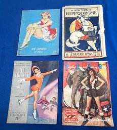 Lot 643 - 1949 Ice Follies - 1951 Ice Capades - 1930 Ringling Bros Circus - Hippodrome Souvenir Books