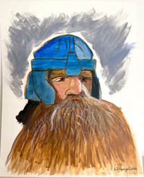 Lot 70 - Lord Of The Rings Gimli Painting By Artist Susan Schlesinger