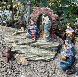 Lot 35SES- 1997 Nativity Christmas Decor - Mary - Joseph - 3 Wise Men - Animals