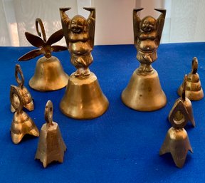 Lot 85- Antique Brass Bell Lot - Buddha - Mini Bells