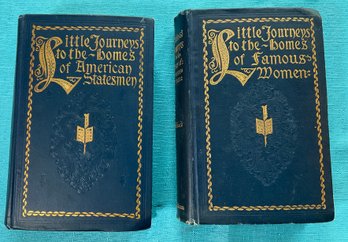 Lot 59- 1898 Little Journeys To The Homes Of American Statesmen & Famous Women 2 Volumes Books