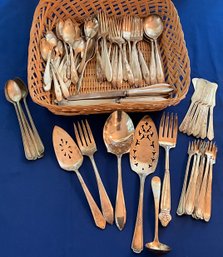 Lot 89- Silver Plate Flatware- Utensils - Serving Ware - Forks - Knives - Teaspoons - Iced Tea - Butter Knives