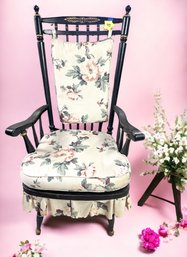 Lot 405- Stenciled Antique Rocker Glider Rocking Chair