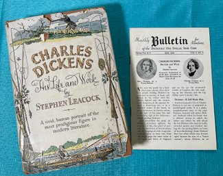 Lot 64- 1934 Charles Dickens His Life And Work By Stephen Leacock Book