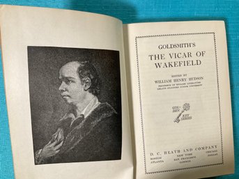 Lot 66- 1898 Goldsmiths The Vicar Of Wakefield Book By William Henry Hudson