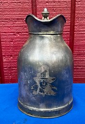 Lot 43- 1900s The American Thermos Bottle Co No 405 Etched Pilgrim Man Pitcher Bottle