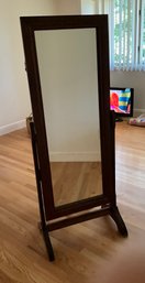 Lot 501- Standing Cheval Mirror - Dark Wood