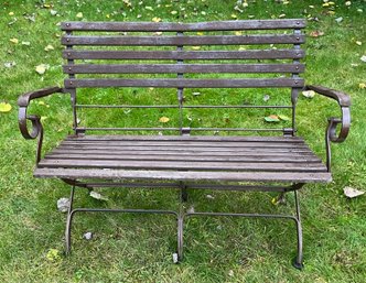 Lot 45- NICE! Outdoor Patio Bench- Yard Furniture - Sturdy!!