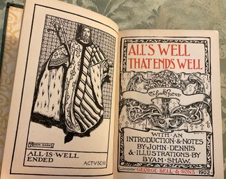 Lot 75- 1902 The Chiswick Shakespeare All's Well That Ends Well Illustrated Antique Book