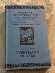 Lot 71-  1932 Essays Of Thomas Carlyle Scottish And Other Miscellanies Vol 1