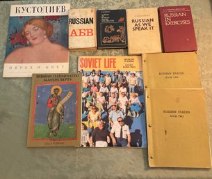 Lot 85- Russian Book Lot - Soviet Life - Manuscripts - Course - Reader - As We Speak It - 9