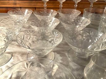 Lot 57- Dessert Cups - Stemware - Bowls - Crystal Lot Of 30