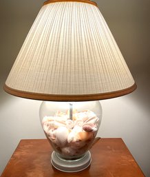 Lot 524- Table Lamp Filled With Sea Shells