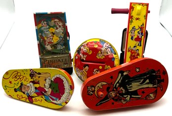 Lot 217- SO FUN! 1970s Pocket Pinball & Noise Makers - 1928 Kirchhof Halloween New Years Eve - 5