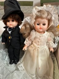 Lot 104 - 2 Vintage Ginny Vogue Dolls Bride And Groom