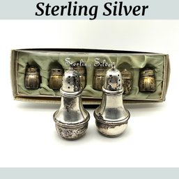 Lot 211- Sterling Silver Salt And Peppers - Lenox Silver Inc. NYC Set