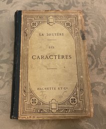 Lot 291- 1918 Les Caracteres La Bruyere French Book