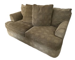 Sealy Plush Love Seat Greenish Brown Color In Good Condition - Super Comfy!