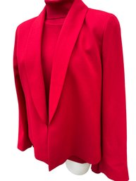 Lot 344- CHICOs Bright Red Turtleneck And Blazer Jacket - Size 2 - Lot Of 2