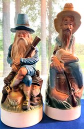 Lot 559- 1969 1971 Stitzel Weller Distillery Pilgrim Man Figurines Decanters