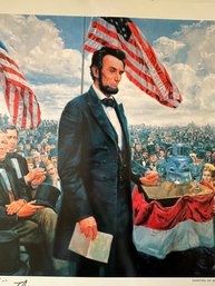 Lot 308JR - President Abraham Lincoln - The Gettysburg Address Art By Artist Mort Kunstler