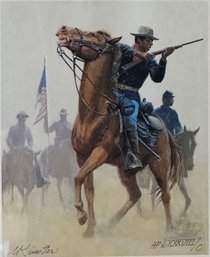 Lot 311JR - Buffalo Soldiers By Mort Kunstler 1994 - Ltd. Ed. 5000, Postal Art