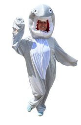 Lot 362- JAWS! Adult Shark Halloween Costume - Men Women - Soft And Plush Mask