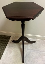 Lot 70- Occasional Wood Pedestal Table Plant Stand