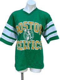 Lot 364- Vintage Logo 7 Boston Celtics Green Basketball Shirt - Made In USA - Size M