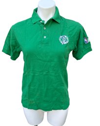 Lot 366- Starter Vintage Boston Celtics Polo Shirt - Kelly Green - Made In USA - NBA