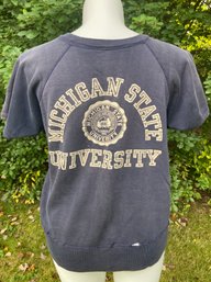 Lot 509 -  Vintage Champion Michigan State College University Cotton Short Sleeve Sweatshirt X Large