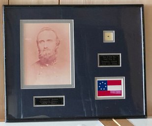 Lot 334JR - Actual Piece Of Civil War Scarf Worn By Stonewall Jackson 1824-1863 - Numbered 132/300