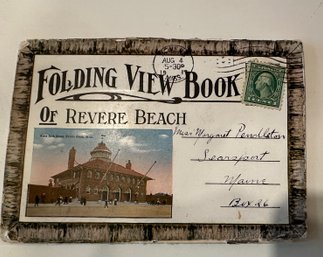 Lot 314 -  1917 Revere Beach Folding View Book - Postcards Antique Post Cards