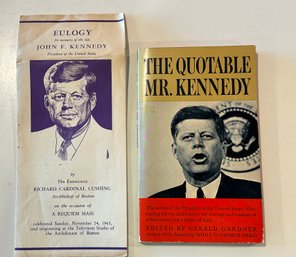 Lot 320 -  1963 President Kennedy Original Eulogy Ephemera Plus Soft Cover Book