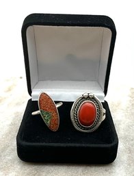 Lot 270- Silver Ring Lot - Size 5 And 5 1/2