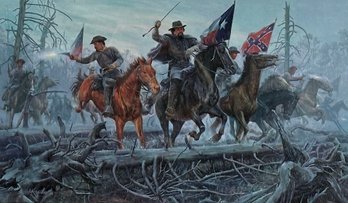 Lot 342JR- Large Offset Litho - The Fight At Fallen Timbers - Signed By Mort Kunstler - Inc COA
