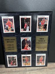 Lot 236KR - Chicago Bulls World Championship Plaque - Jordan Pippen