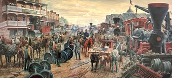 Lot 350JR- Large Art 'jackson Commanders The Railroad' Signed By Civil War Artist Mort Kunstler - Inc COA