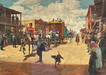 Lot 352JR- And Then One Day The Circus Came To Town - Signed By Artist Mort Kunstler Posted