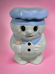 Lot 305- Really Cute! Homemade Ceramic Cookie Jar - Pillsbury Dough Boy
