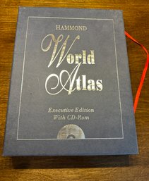 Lot 308 - Beautiful Hammond World Atlas Book Executive Edition With CD-Rom -stunning Maps