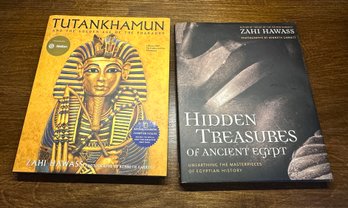 Lot 310A - 2 Large Books Hidden Treasures Of Ancient Egypt And Tutankhamen Golden Age Of Pharaohs