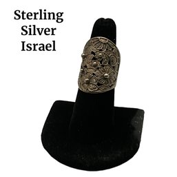 Lot 9- Sterling Silver Israel Ring Size 7