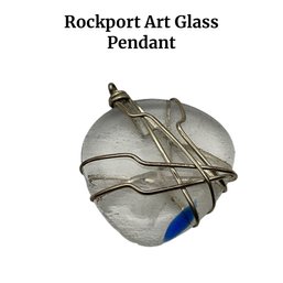 Lot 4- Hand Crafted Art Glass Pendant By Rockport Designer