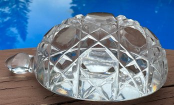 Lot 25SES- Cut Crystal Turtle Paper Weight